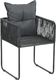 vidaXL VidaXL 5-częściowy zestaw mebli ogrodowych rattan PVC, czarny 4