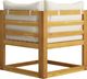 vidaXL  3-osobowa sofa ogrodowa z kremowymi poduszkami, drewno akacjowe 6