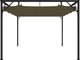 vidaXL Altana ogrodowa ze zwijanym dachem 3x3 m taupe 180 g/m VidaXL 2