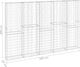vidaXL Ściana gabionowa z pokrywami galwanizowana stal 300x30x200 cm VidaXL 6