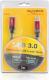 Kabel USB Delock USB-A - USB-A 3 m Czerwony Czarny (82754) 2
