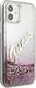 Guess Etui Guess GUHCP12SGLVSPI Apple iPhone 12 mini różowy/pink hardcase Glitter Vintage Script 4