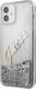 Guess Etui Guess GUHCP12SGLVSSI Apple iPhone 12 mini srebrny/silver hardcase Glitter Vintage Script 2