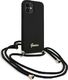 Guess Etui Guess GUHCP12SLSCLMGBK Apple iPhone 12 mini czarny/black hardcase Metal Logo Cord 3