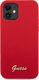 Guess Etui Guess GUHCP12SLSLMGRE Apple iPhone 12 mini czerwony/red hardcase Metal Logo Script 3