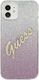 Guess Etui Guess GUHCP12SPCUGLSPI Apple iPhone 12 mini różowy/pink hardcase Glitter Gradient Script 2