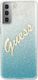 Guess Etui Guess GUHCS21MPCUGLSBL Samsung Galaxy S21+ Plus niebieski/blue hardcase Glitter Gradient Script 3