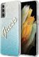 Guess Etui Guess GUHCS21SPCUGLSBL Samsung Galaxy S21 niebieski/blue hardcase Glitter Gradient Script 1
