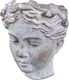 Art-Pol Osłonka głowa kobieta szara ceramika 19x17x13 cm 8