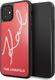 Karl Lagerfeld Karl Lagerfeld KLHCN61DLKSRE iPhone 11 czerwony/red hard case Signature Glitter 1