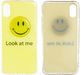 Gline Case Etui obudowa do Iphone X Iphone XS - holder smile żółty 1