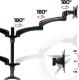 Duronic Uchwyt biurkowy na 4 monitory 15" - 27" DM454 (H5-J105-9RNY) 4