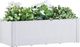 vidaXL Podwyższona donica z systemem podlewania, biała, 100x43x33 cm 1