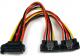 StarTech SATA 15-pin - SATA 15-pin x2, 0.15m, Wielokolorowy (PYO2LSATA) 1