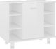 vidaXL Szafka łazienkowa wysoki połysk biała 60x32x53.5cm płyta 1