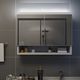 vidaXL Szafka łazienkowa z lustrem led biała 80x15x60cm 2