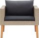 vidaXL Pojedyncza sofa ogrodowa z poduszkami, rattan PE, beż 1