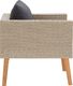 vidaXL Pojedyncza sofa ogrodowa z poduszkami, rattan PE, beż 2