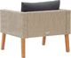 vidaXL Pojedyncza sofa ogrodowa z poduszkami, rattan PE, beż 3