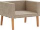 vidaXL Pojedyncza sofa ogrodowa z poduszkami, rattan PE, beż 4