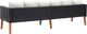 vidaXL 3-osobowa sofa ogrodowa z poduszkami, rattan PE, czarny 3