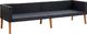 vidaXL 3-osobowa sofa ogrodowa z poduszkami, rattan PE, czarny 4