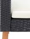 vidaXL Pojedyncza sofa ogrodowa z poduszkami, rattan PE, czarny 5