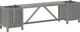 vidaXL Ławka ogrodowa z 2 donicami 150 cm, lite drewno akacjowe, szara 1