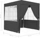 vidaXL Namiot imprezowy ze ściankami, 2x2 m, antracyt, 90 g/m 7