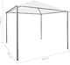 vidaXL Pawilon ogrodowy, 3 x 3 x 2,7 m, biały, 180 g/m 8