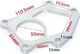 TurboWorks Flansza downpipe SUBARU STI Twin Scroll VF36 VF37 1