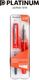 Platinum Pióro wieczne Platinum Prefounte Vermilion Orange, F, w plastikowym opakowaniu, na blistrze, pomarańczowe 3