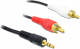 Kabel Delock Jack 3.5mm - RCA (Cinch) x2 1.5m czarny (84000) 1