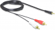 Kabel Delock Jack 3.5mm - RCA (Cinch) x2 1.5m czarny (84000) 2