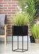 HowHomely Nowoczesny kwietnik stojak czarny 50 cm metalowy HowHomely 6