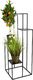 HowHomely Nowoczesny kwietnik stojak czarny 110 cm metalowy HowHomely 1