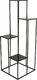 HowHomely Nowoczesny kwietnik stojak czarny 110 cm metalowy HowHomely 1