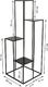 HowHomely Nowoczesny kwietnik stojak czarny 110 cm metalowy HowHomely 2