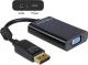 Adapter AV Delock DisplayPort - D-Sub (VGA) + Jack 3.5mm czarny (65439) 1