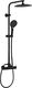 Zestaw prysznicowy YokaHome Zestaw natrysk bateria prysznicowa z deszczownicą 25 cm - Yoka (BP.BERGEN 25 BLK) 1