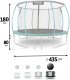 Trampolina ogrodowa Neo-Sport NS-14C181 z siatką wewnętrzną 14.5 FT 435 cm 9