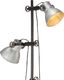 Lampa podłogowa vidaXL Lampa podłogowa z 2 kloszami srebrna E27 żeliwo VidaXL 5
