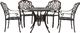 Beliani Zestaw ogrodowy stół i 4 krzesła brązowy ANCONA 2