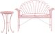 Beliani Zestaw mebli balkonowych metalowy różowy CAVINIA 1