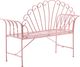 Beliani Zestaw mebli balkonowych metalowy różowy CAVINIA 5