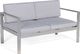 Beliani Zestaw ogrodowy 4-osobowy jasnoszary SALERNO 2