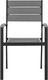 Beliani Zestaw 4 krzeseł ogrodowych szary PRATO 3