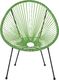 Beliani Krzesło rattanowe zielone ACAPULCO II 3