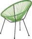 Beliani Krzesło rattanowe zielone ACAPULCO II 4