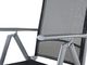 Beliani Zestaw do ogrodu 6 krzeseł czarne aluminiowe regulowane CATANIA 7